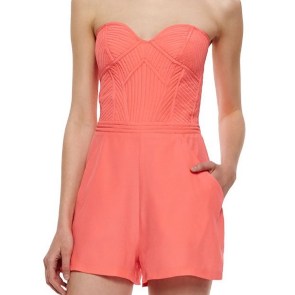 Parker Silk Salmon Romper size S